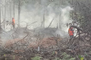 Terdeteksi Satelit NASA, Personel Polsek Nanga Pinoh Langsung Ground Check dan Verifikasi Titik Api