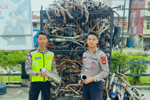 Ganggu Ibadah dan Rumah Sakit, Polres Melawi Tindak 108 Knalpot Brong dan Peggunanya