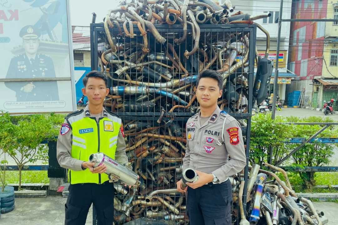 Ganggu Ibadah dan Rumah Sakit, Polres Melawi Tindak 108 Knalpot Brong dan Peggunanya